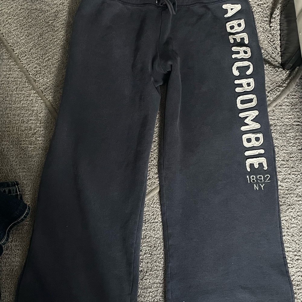 Abercrombie Navy blue wide leg sweatpants